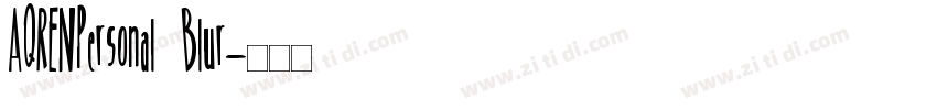 AQRENPersonal Blur字体转换